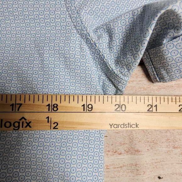 Robert Graham Mens Tailored Fit Short Sleeve Shirt Light Blue Large - Picture 8 of 10